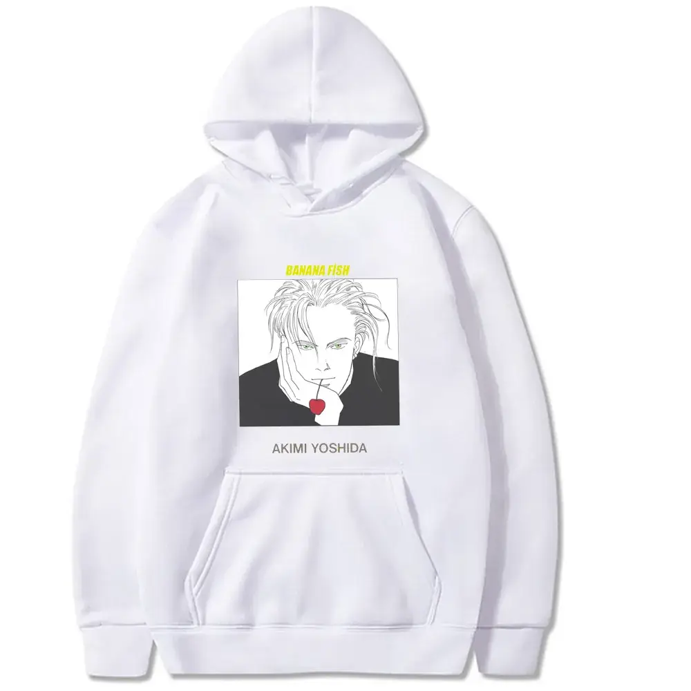 Men Black Cross Border Banana Fish Print Hoodie - Image 11