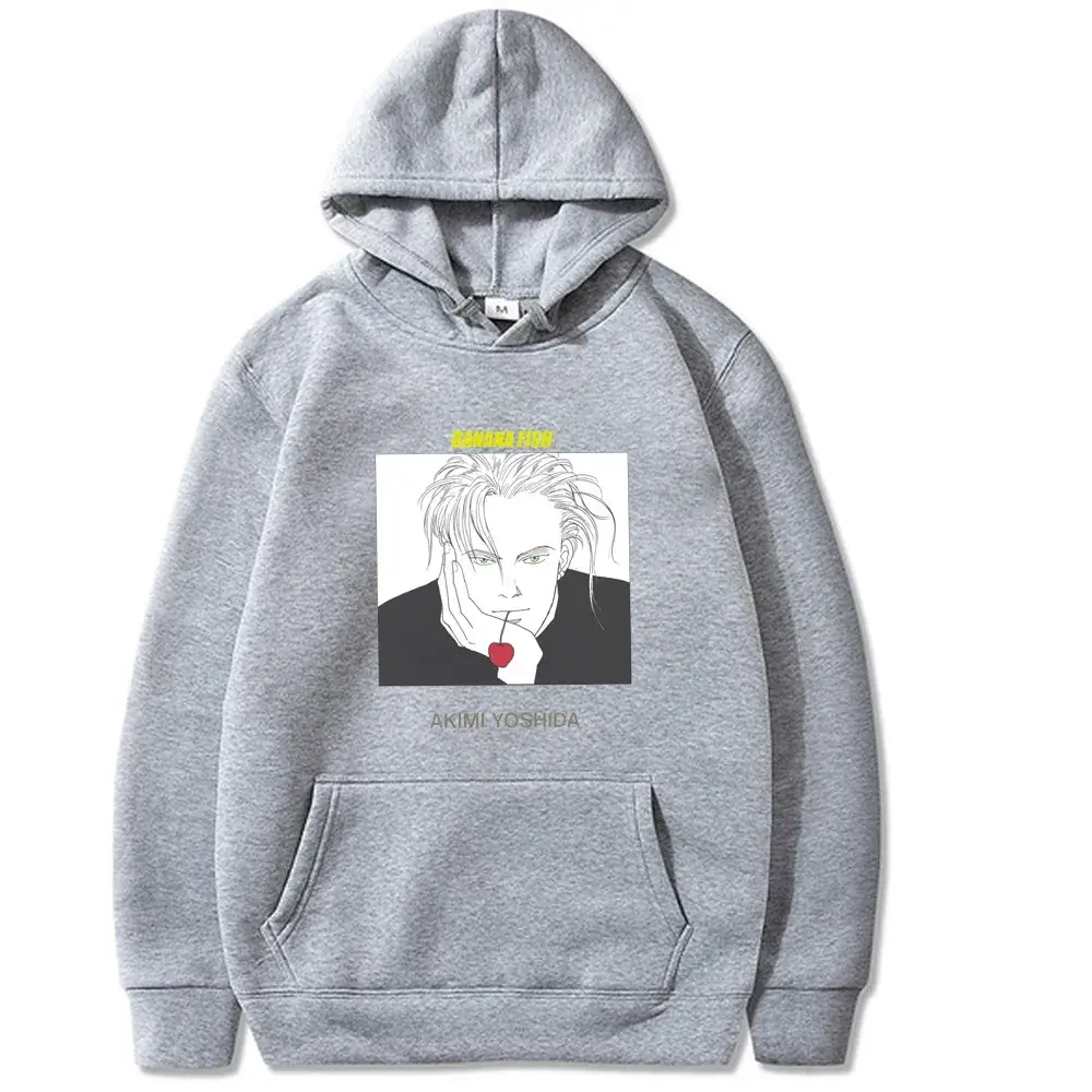 Men Black Cross Border Banana Fish Print Hoodie - Image 13