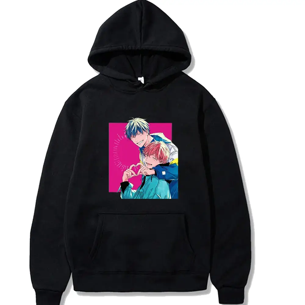 Men Black Cross Border Banana Fish Print Hoodie - Image 20