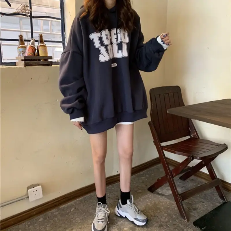 Women's Maroon Fleece Hoodie Loose Fit 2020 - Image 8