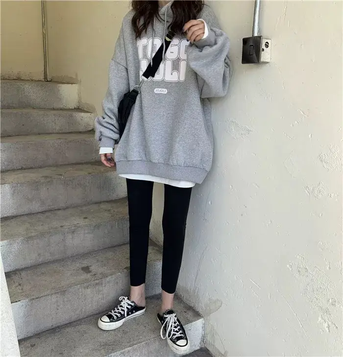 Women's Maroon Fleece Hoodie Loose Fit 2020 — feature 10