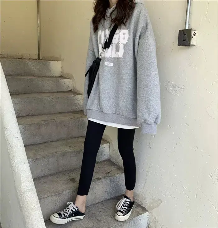 Women's Maroon Fleece Hoodie Loose Fit 2020 — feature 11