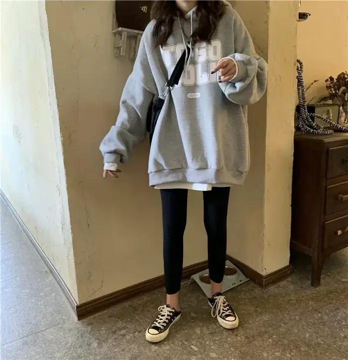 Women's Maroon Fleece Hoodie Loose Fit 2020 — feature 8