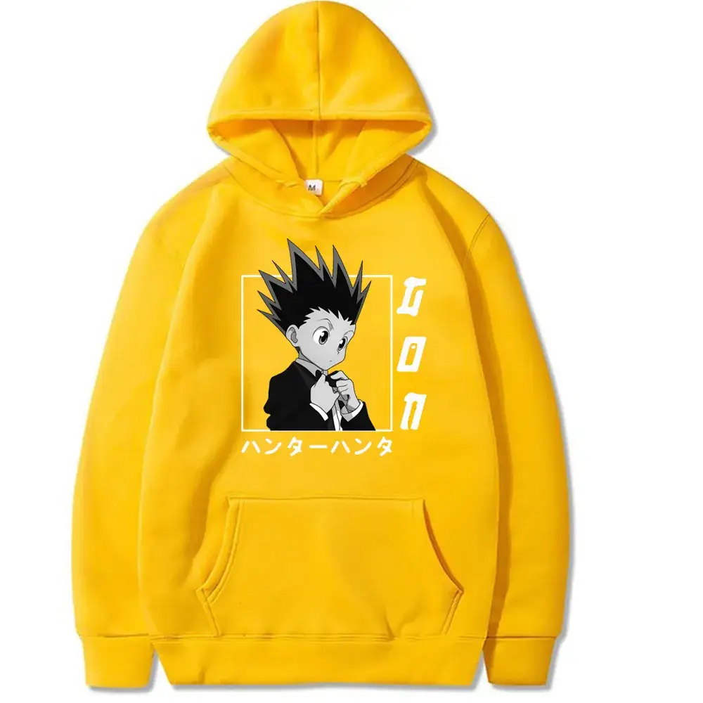 Men's White HUNTER x HUNTER Hoodie with Anime Design - Image 2