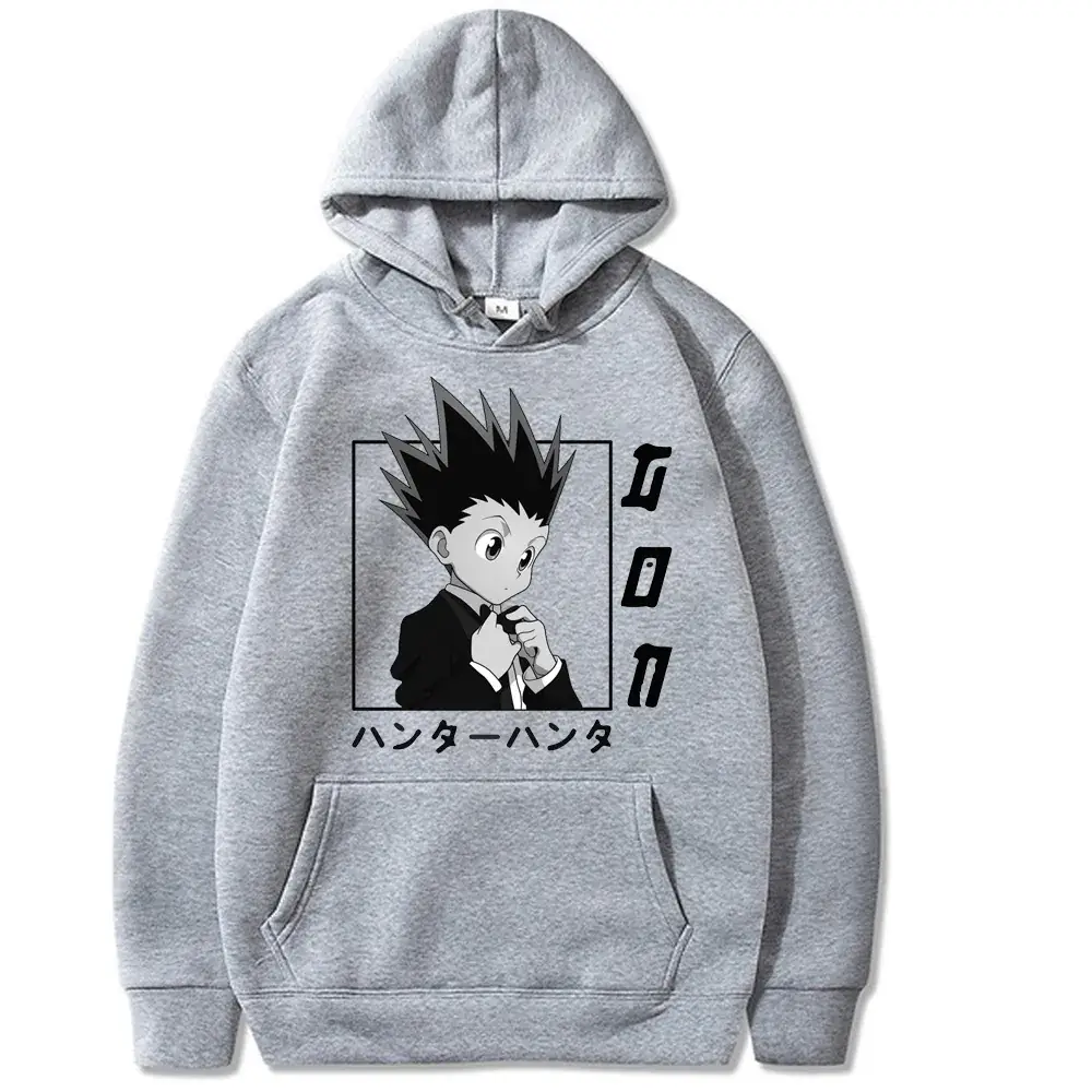 Men's White HUNTER x HUNTER Hoodie with Anime Design - Image 4