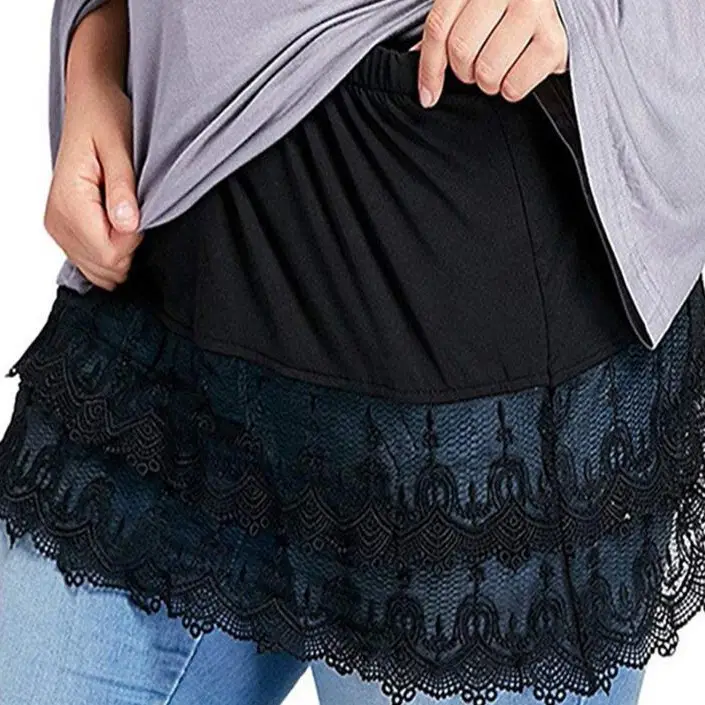 Women Lace Skirt Set Plus Size Spring Summer - Image 8