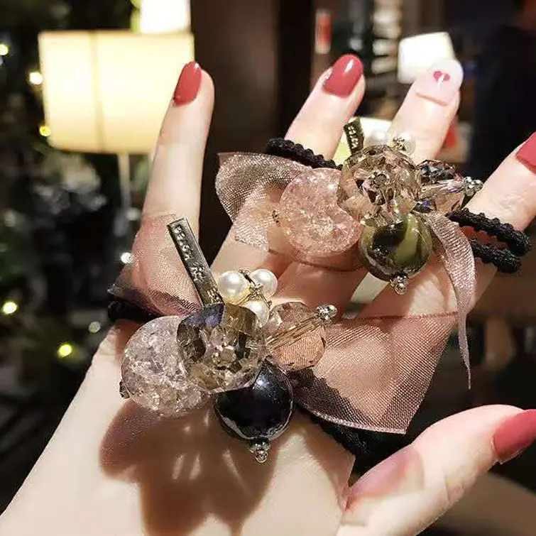 Internet Celebrity New Headwear Wholesale Cute Lace Bow Hair Rope - Image 6