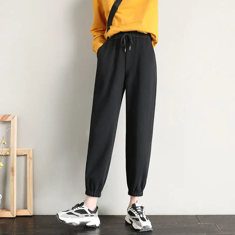 Couple Fleece Lining Jogger Pants Pink Grey - Image 3