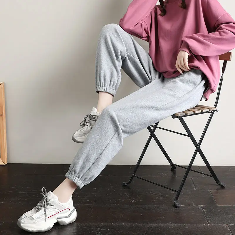 Couple Fleece Lining Jogger Pants Pink Grey — feature 15