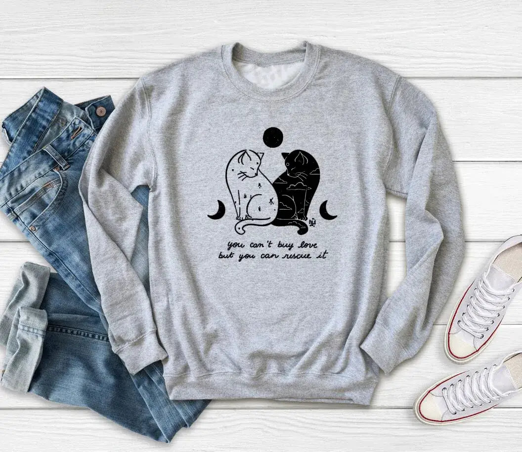 Black Letter Print Sweatshirt for Women New Design - Image 4