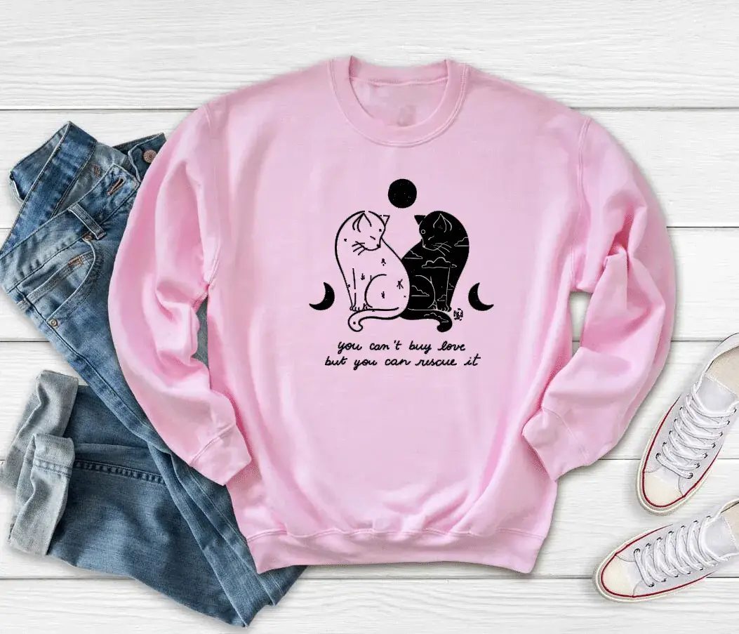 Black Letter Print Sweatshirt for Women New Design - Image 6