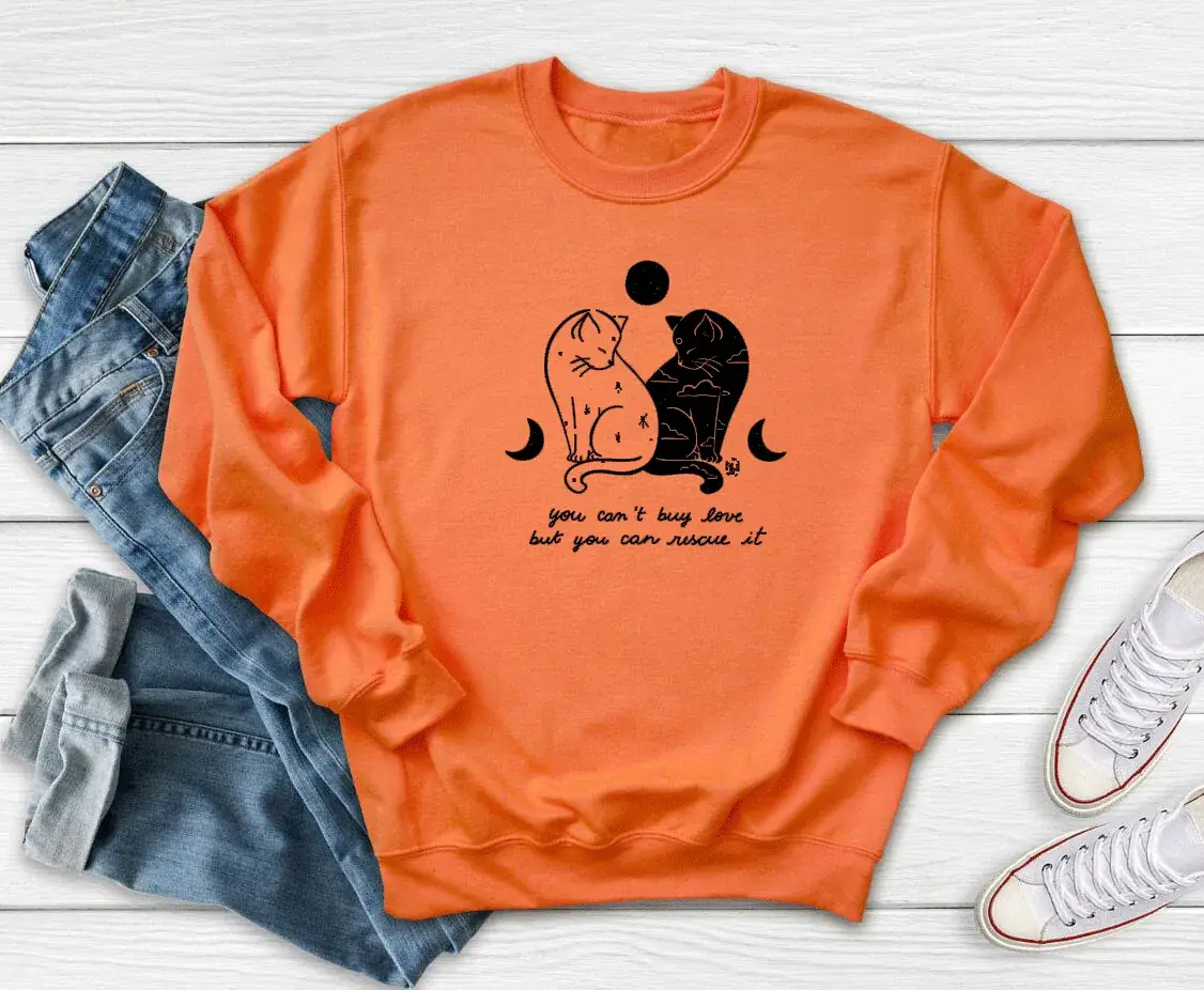 Black Letter Print Sweatshirt for Women New Design - Image 8