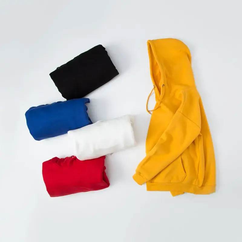 Men White Hooded Pullover Sweater with Pocket - Image 7