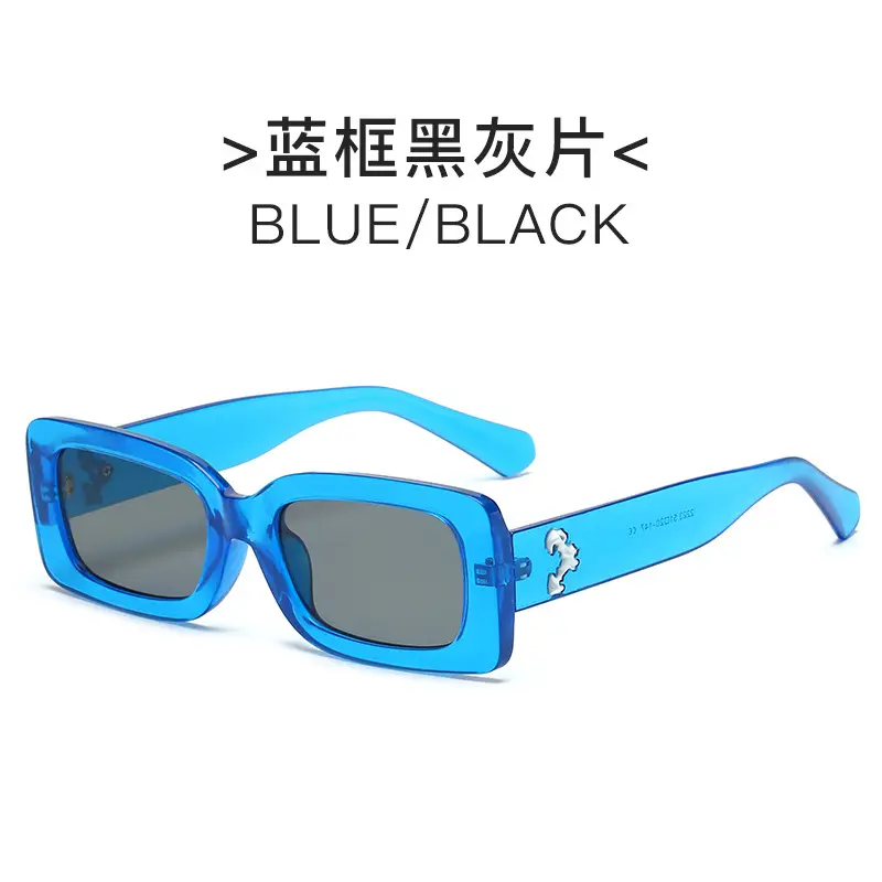 Men & Women Retro Street Shot Sunglasses Black - Image 4
