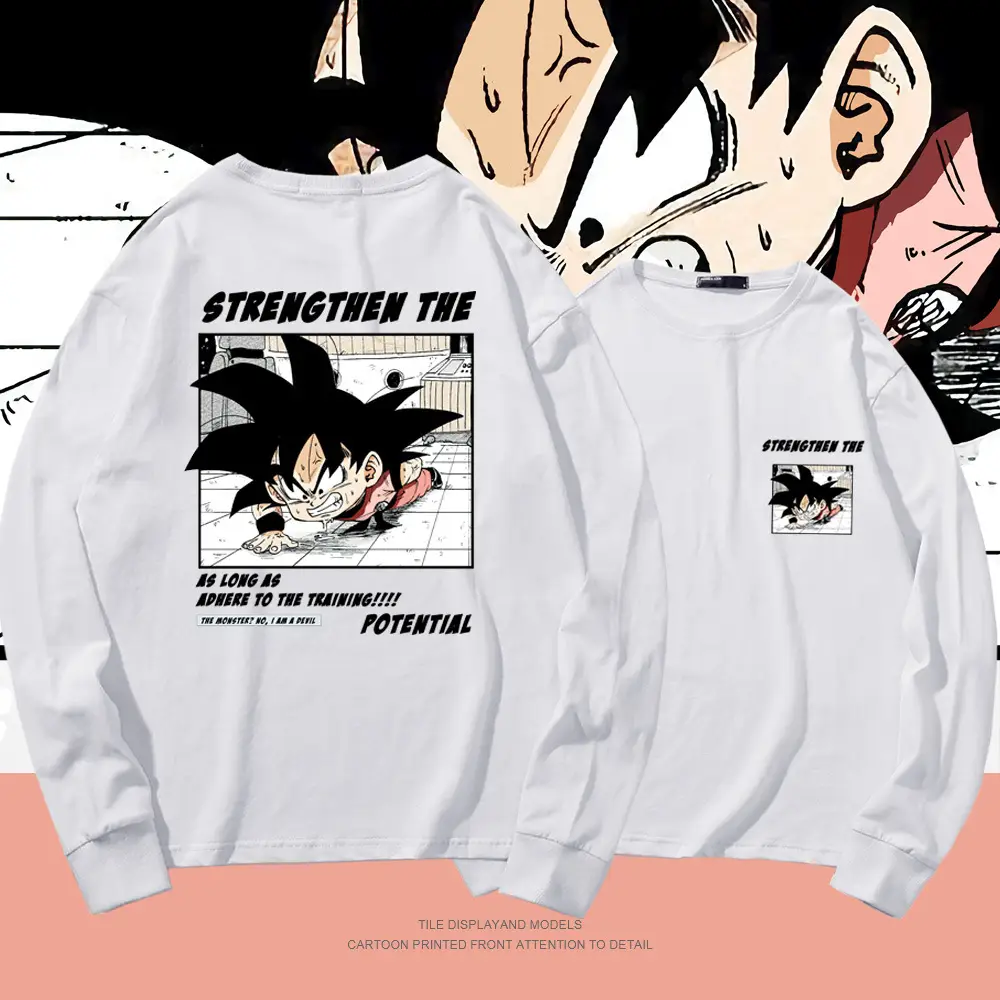 Dragon Ball Z Korean Long Sleeve T-Shirt Blue