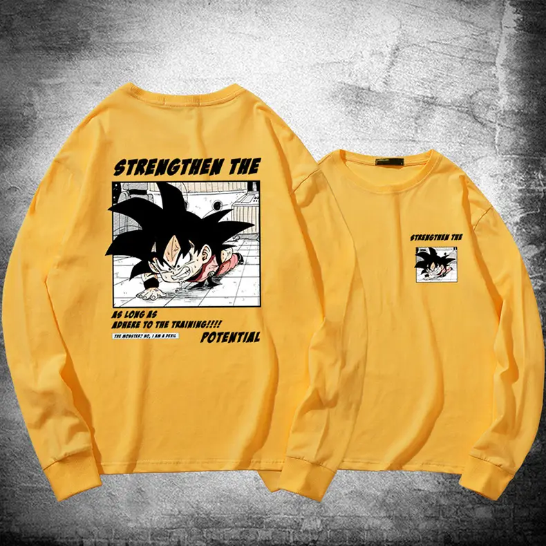 Dragon Ball Z Korean Long Sleeve T-Shirt Blue