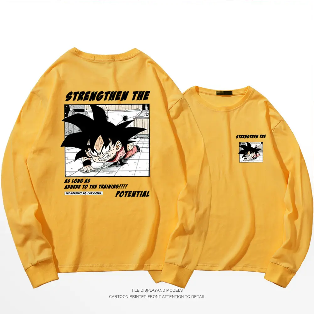 Dragon Ball Z Korean Long Sleeve T-Shirt Blue