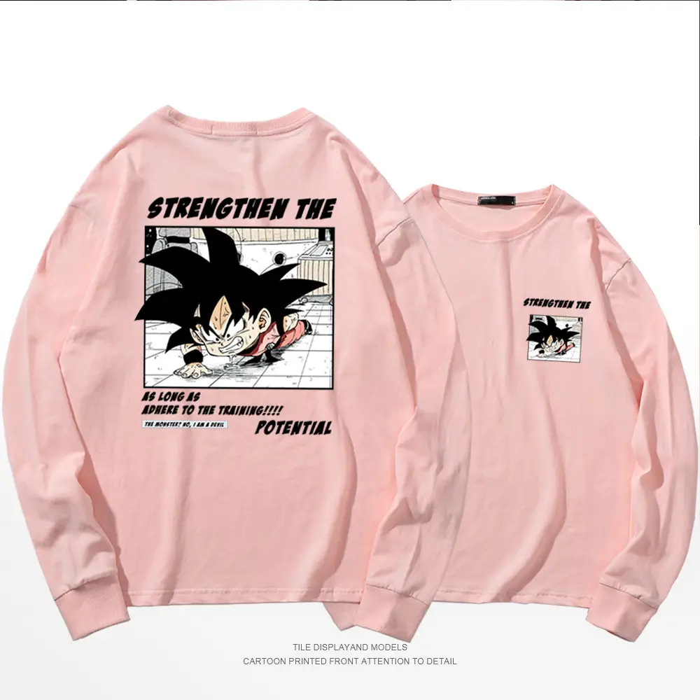 Dragon Ball Z Korean Long Sleeve T-Shirt Blue