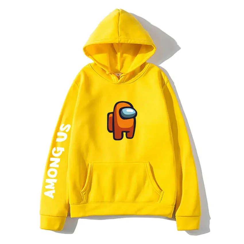 Among Us Printed Hoodie Grey Long Sleeve Winter Hooded Sweatshirt - Image 19