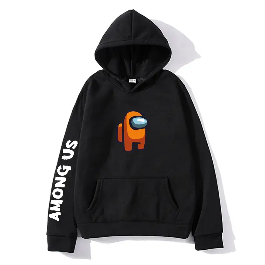 Among Us Printed Hoodie Grey Long Sleeve Winter Hooded Sweatshirt - Image 20