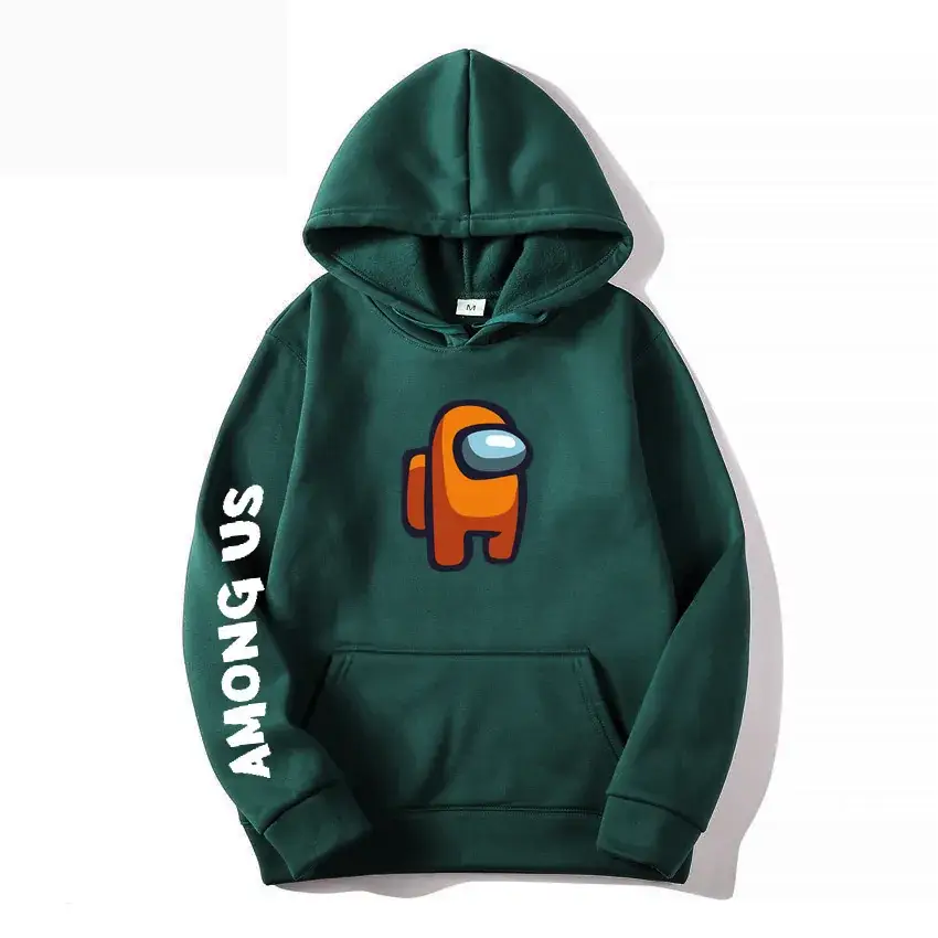 Among Us Printed Hoodie Grey Long Sleeve Winter Hooded Sweatshirt - Image 22