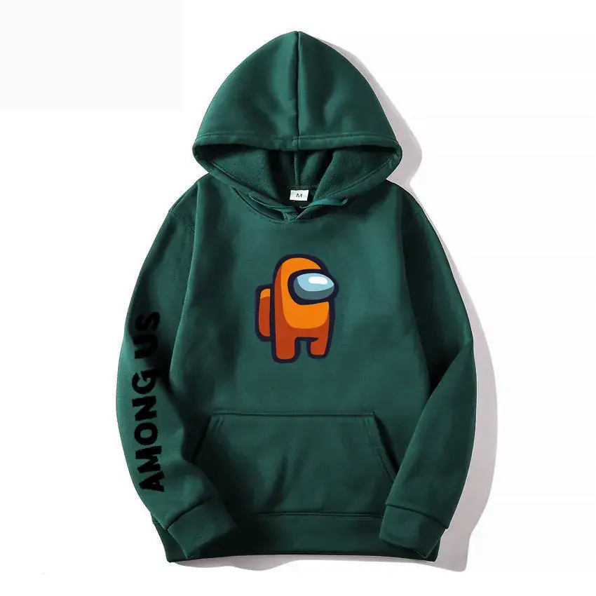 Among Us Printed Hoodie Grey Long Sleeve Winter Hooded Sweatshirt - Image 23