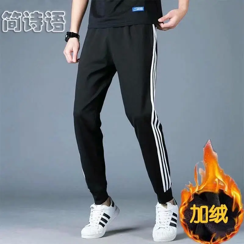 Men Winter Fleece Cargo Pants Black Slim Fit - Image 7