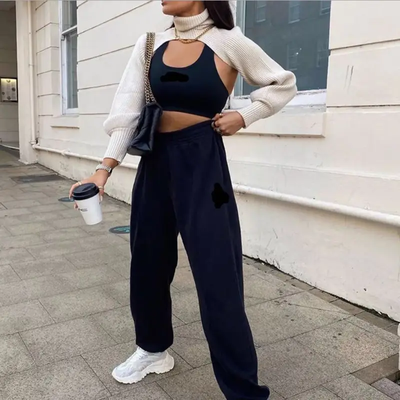 Women's 2021 Floral V-Neck Wool Sweater Dress - Image 5