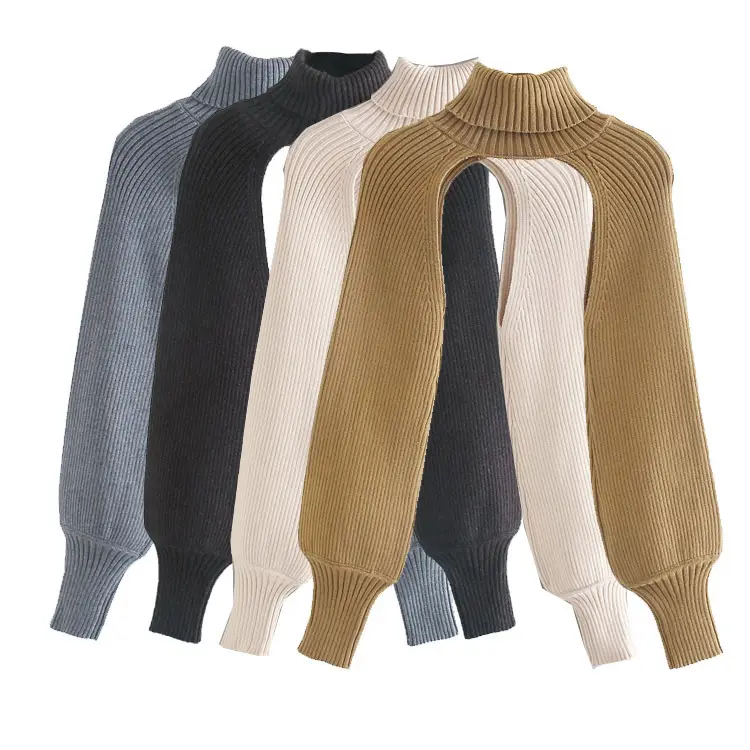 Women's 2021 Floral V-Neck Wool Sweater Dress - Image 7