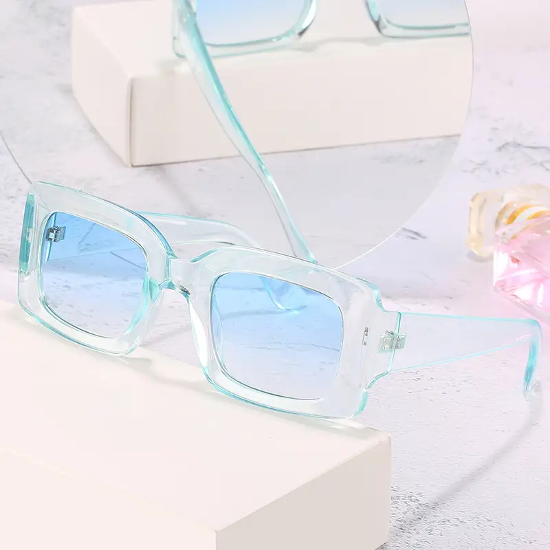 Women's Square Black UV400 Sunglasses