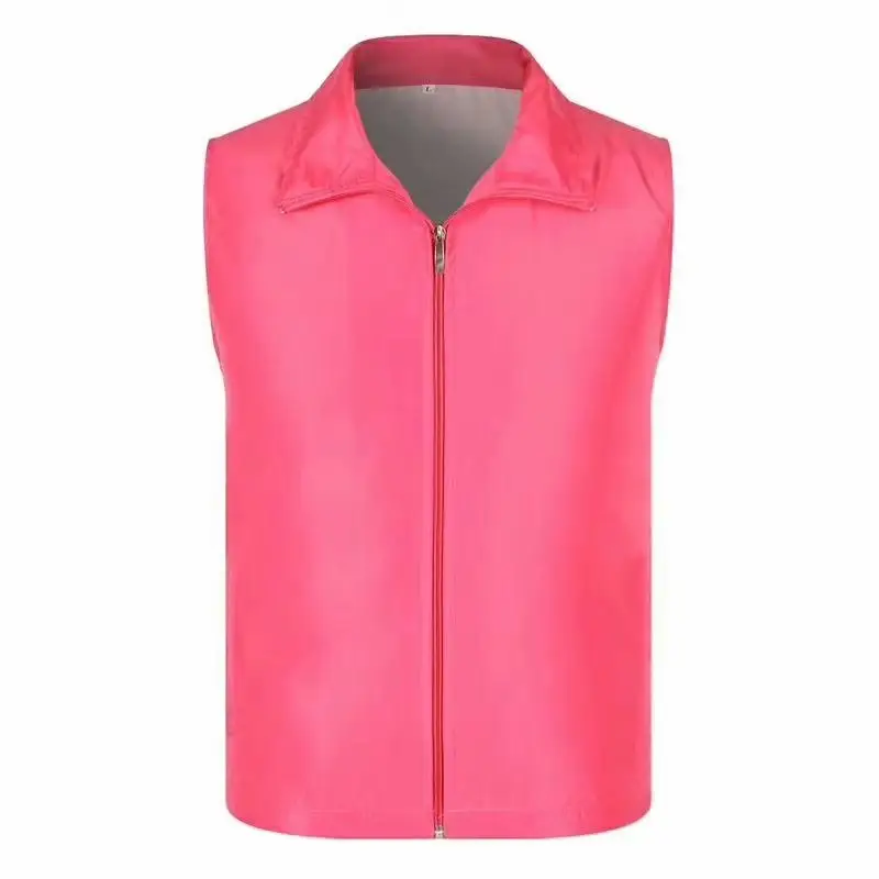 Red Volunteer Vest with Logo Printing for Public Service - Image 11