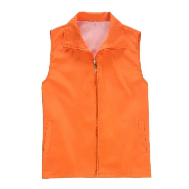 Red Volunteer Vest with Logo Printing for Public Service - Image 3