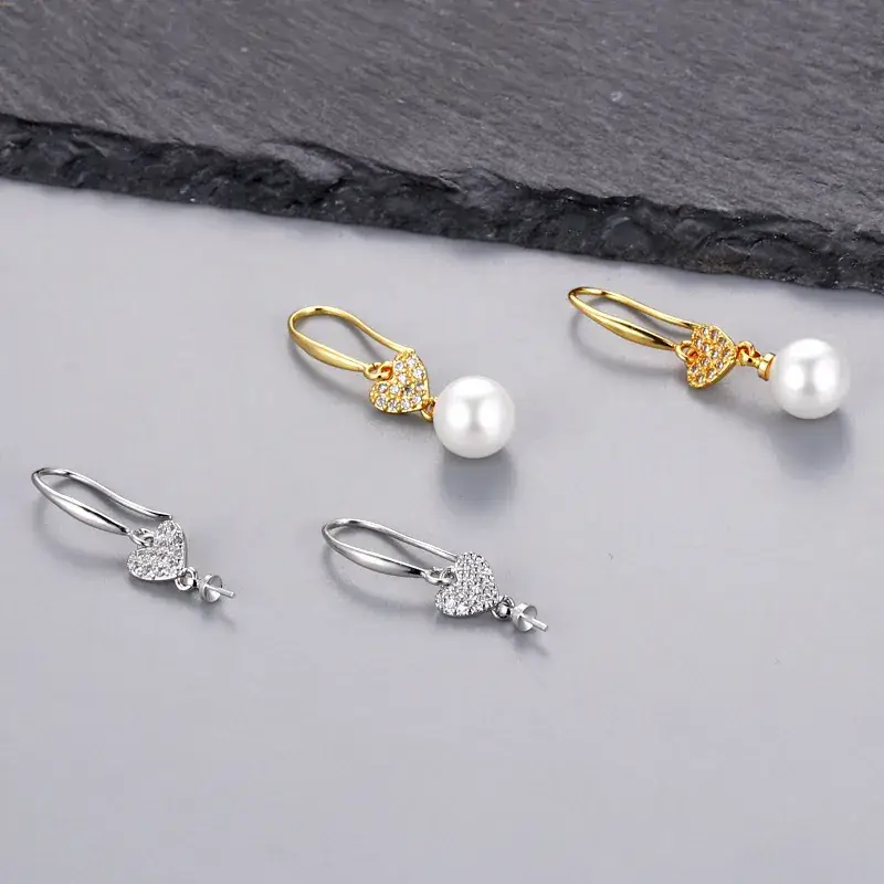Pearl & Diamond Ear Hooks for Women - Image 6