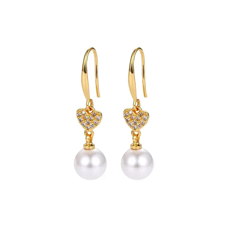 Pearl & Diamond Ear Hooks for Women - Image 9