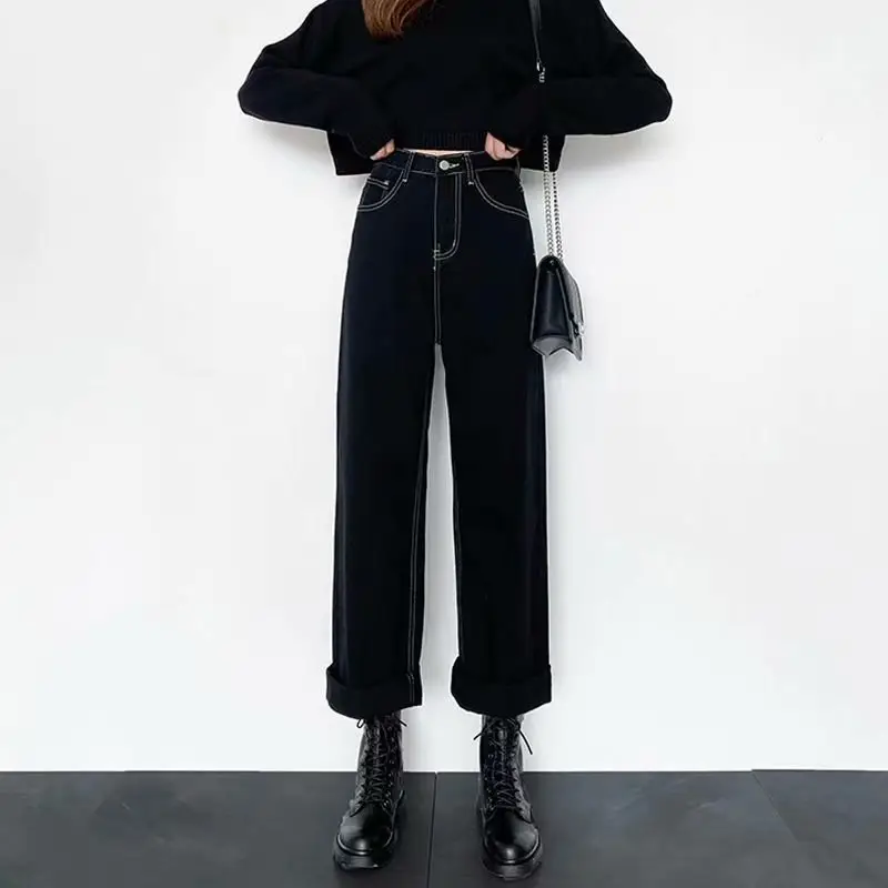 Women's Black Slim Fit High Waist Pants Large 2020 - Image 4
