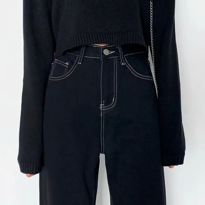Women's Black Slim Fit High Waist Pants Large 2020 - Image 5