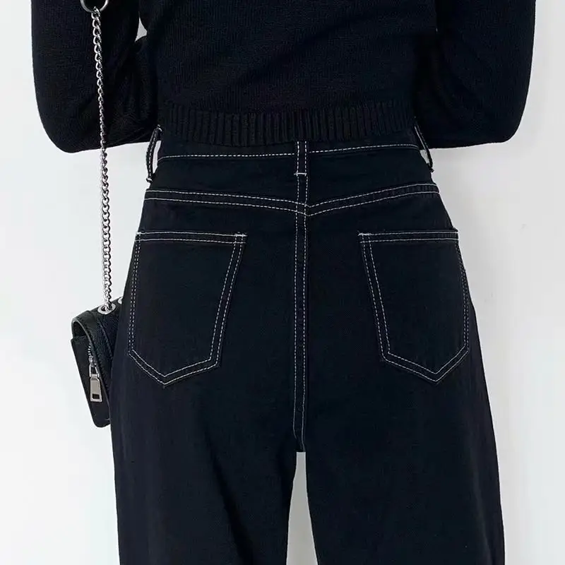 Women's Black Slim Fit High Waist Pants Large 2020 - Image 6