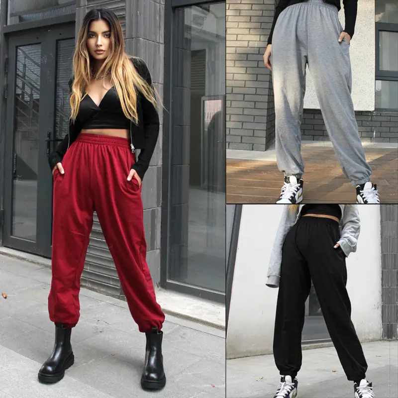 Women Gray Sweatpants Spring Style Leggings Casual Cross-Border - Image 5