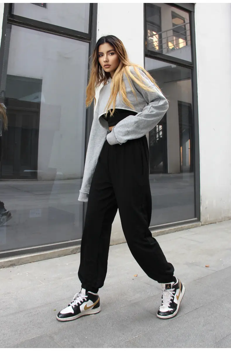 Women Gray Sweatpants Spring Style Leggings Casual Cross-Border — feature 10