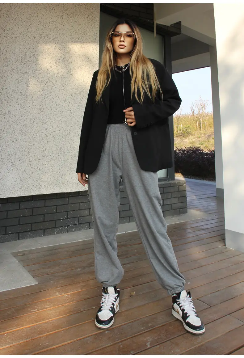 Women Gray Sweatpants Spring Style Leggings Casual Cross-Border — feature 15