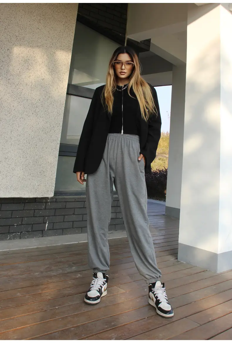 Women Gray Sweatpants Spring Style Leggings Casual Cross-Border — feature 17