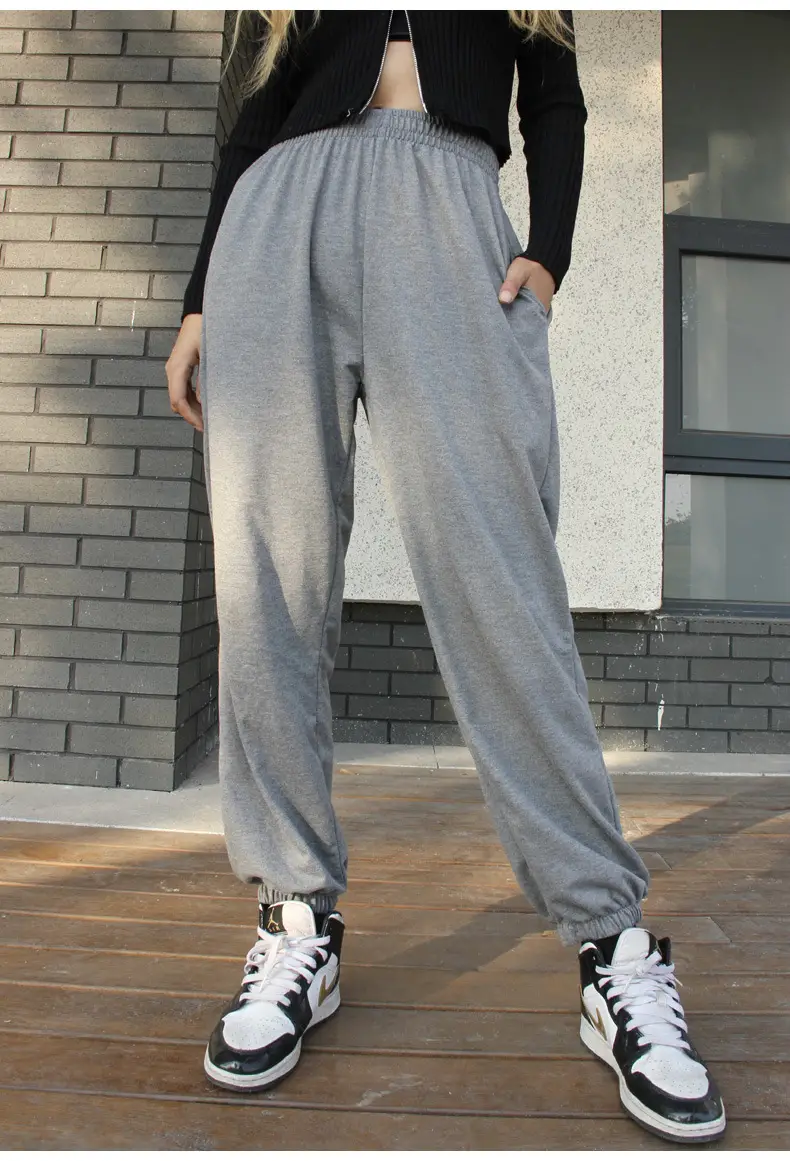 Women Gray Sweatpants Spring Style Leggings Casual Cross-Border — feature 18