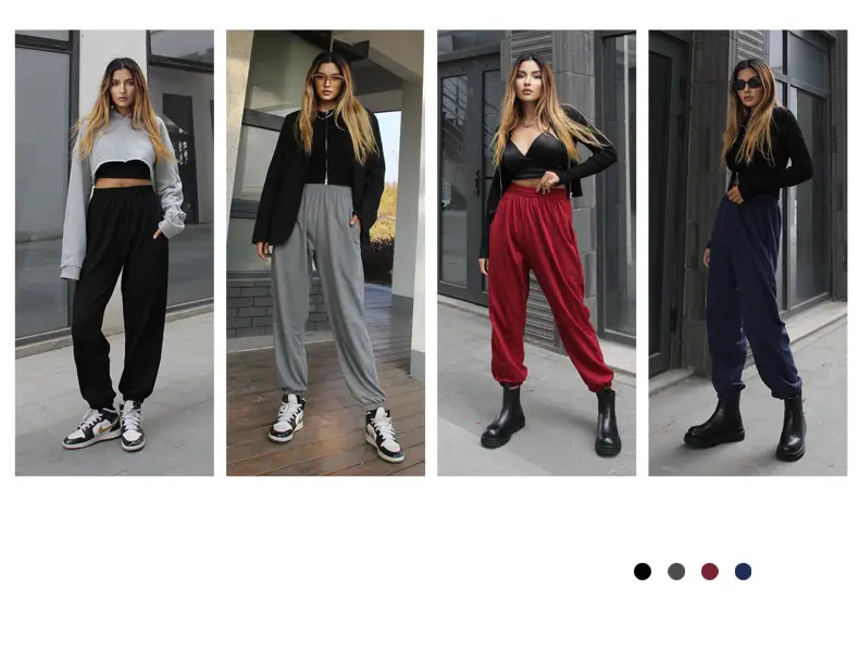 Women Gray Sweatpants Spring Style Leggings Casual Cross-Border — feature 5