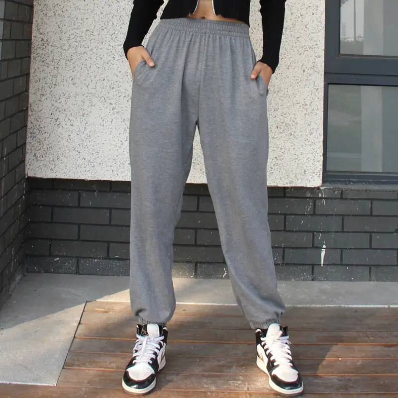 Women Gray Sweatpants Spring Style Leggings Casual Cross-Border - Image 2