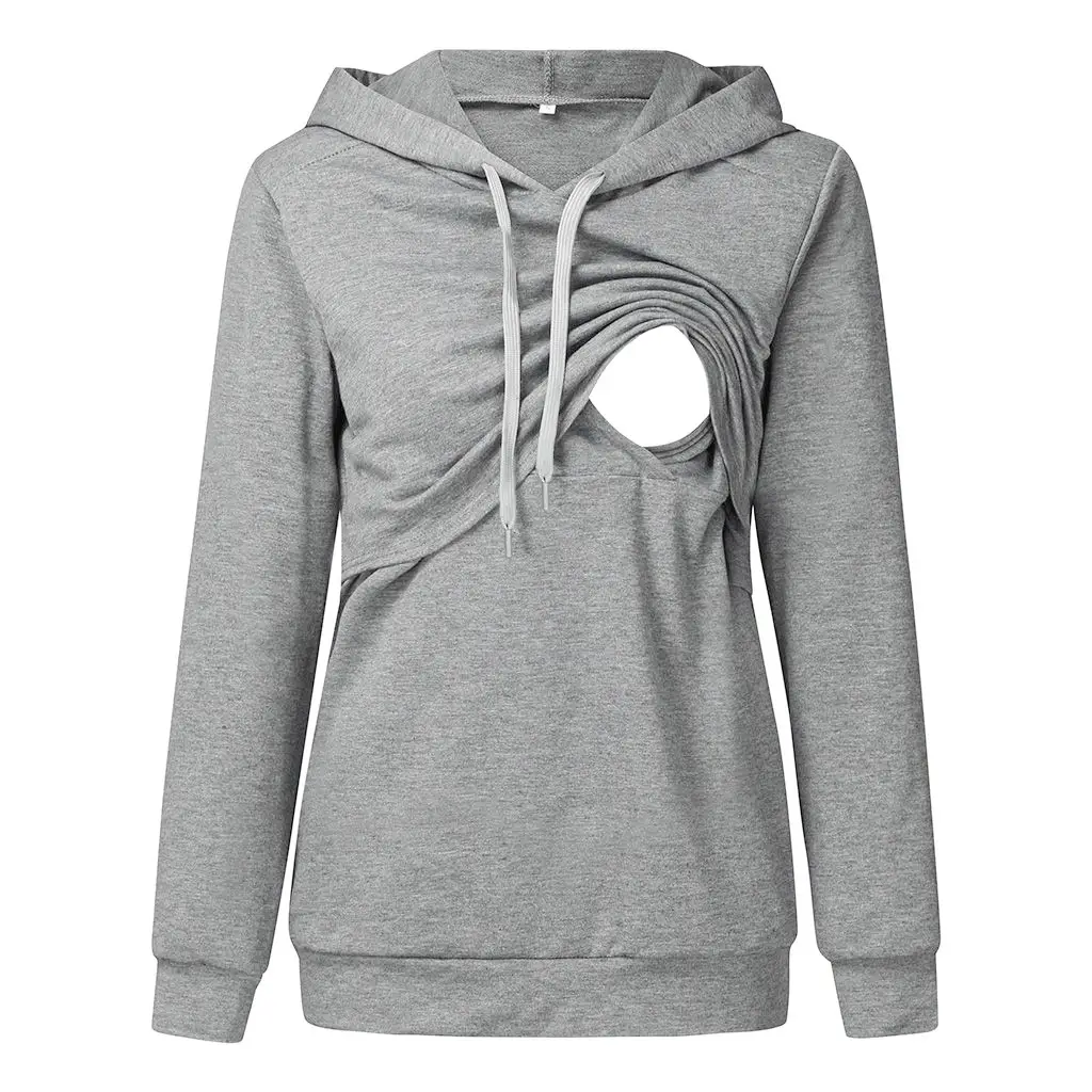 Gray Hooded Sweatshirt for Men, Solid Color, Multi-Functional - Image 3