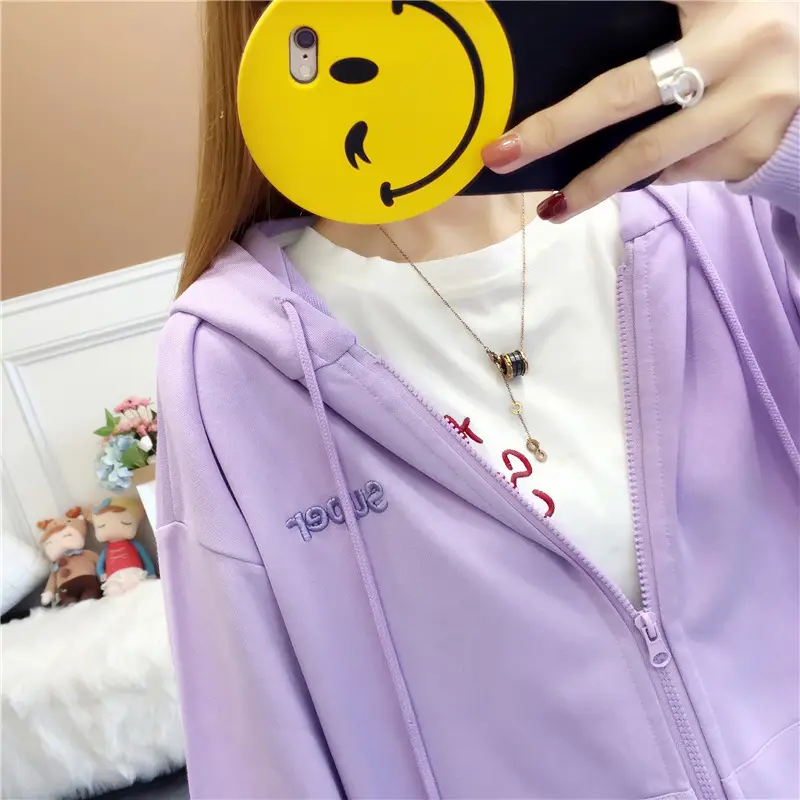 Women Hooded Sweatshirt Lavender Loose Fit 2025 — feature 22