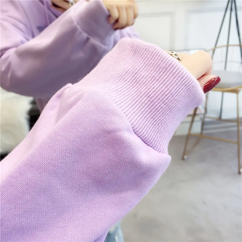 Women Hooded Sweatshirt Lavender Loose Fit 2025 — feature 23