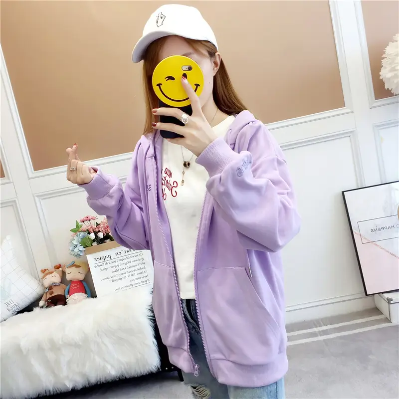 Women Hooded Sweatshirt Lavender Loose Fit 2025 — feature 27