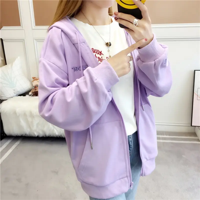 Women Hooded Sweatshirt Lavender Loose Fit 2025 — feature 28