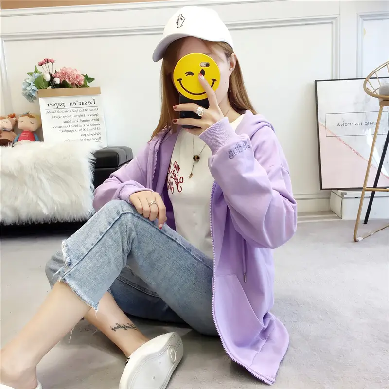 Women Hooded Sweatshirt Lavender Loose Fit 2025 — feature 31